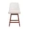 Armen Living Amalie Swivel Counter Stool in Brown Oak Wood Finish with Beige Fabric 840254332072 - alternate 11
